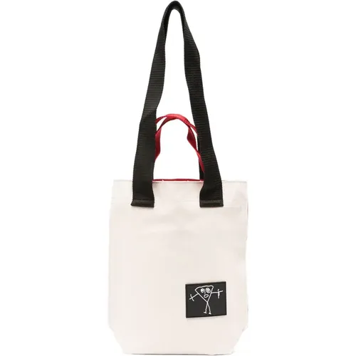 Mini Shopper Bag with Logo Applique , female, Sizes: ONE SIZE - Plan C - Modalova