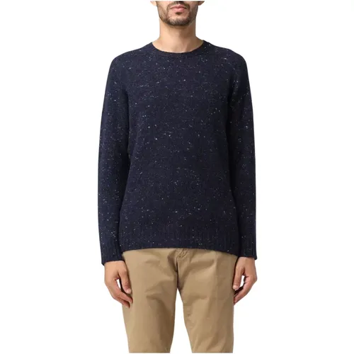 Rundhals Pullover,Donegal Crew Neck Sweater - Drumohr - Modalova