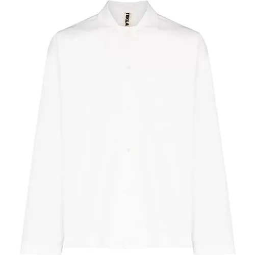 Weiße Baumwollhemd Klassischer Stil , Damen, Größe: XS - Tekla - Modalova