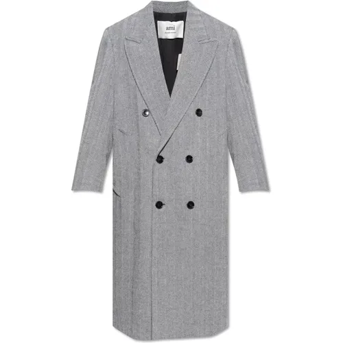 Herringbone coat , male, Sizes: XS - Ami Paris - Modalova