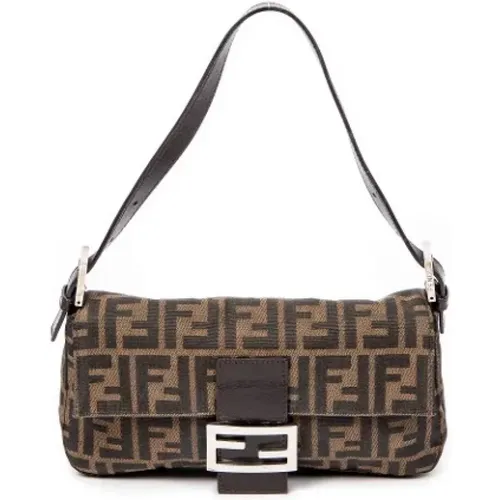 Pre-owned Shoulder Bags, female, , Size: ONE SIZE Pre-owned Canvas fendi-bags - Fendi Vintage - Modalova