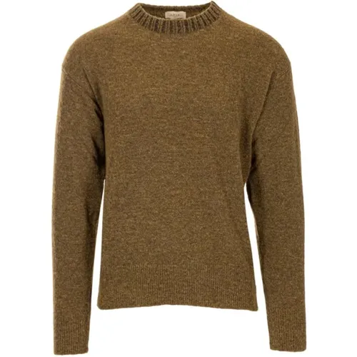Solid Brushed Crewneck Sweater , male, Sizes: XL, S - Altea - Modalova