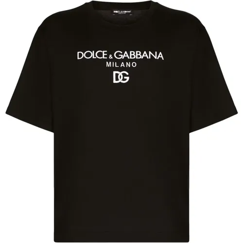 Schwarze T-Shirts und Polos , Herren, Größe: 2XL - Dolce & Gabbana - Modalova