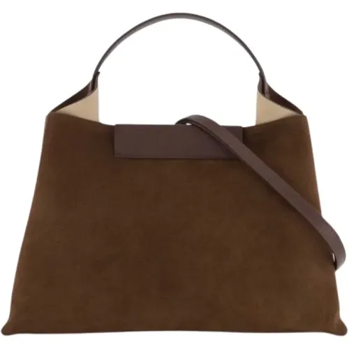 Tote Bags, female, , Size: ONE SIZE Medium Suede Bag with Magnetic Closure - Ree Projects - Modalova