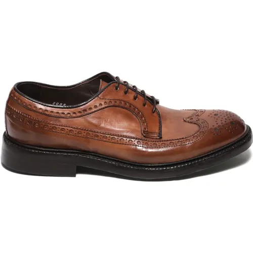 Vintage Braune Leder Derby Schuhe , Herren, Größe: 41 1/2 EU - Green George - Modalova