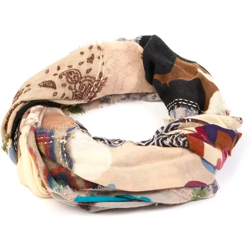 Winter Scarves, female, , Size: ONE SIZE Patchwork Mantova Scarf - Baobab COLLECTION - Modalova