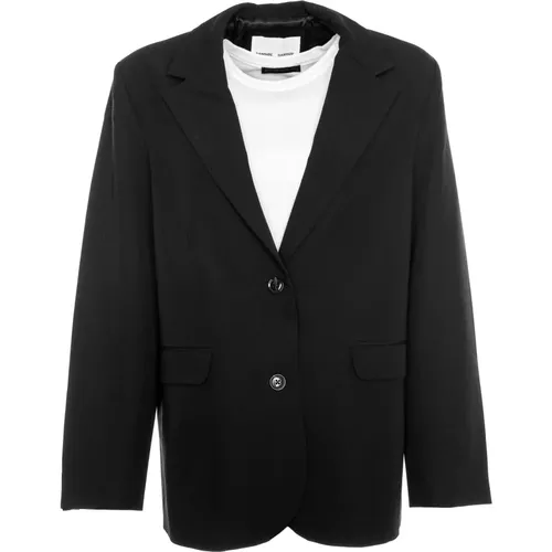 Blazers, male, , Size: L Broken Collar Blazer with Pockets - Samsøe Samsøe - Modalova