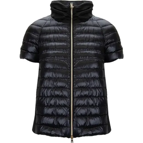 Down Jackets, female, , Size: 2XS Short Down Jacket with Zipper - Herno - Modalova