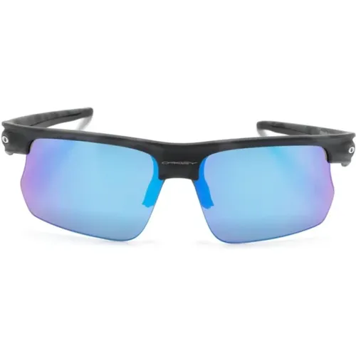 Sunglasses, unisex, , Size: ONE SIZE Black Matte Rectangle Sunglasses UV-Protective - Oakley - Modalova