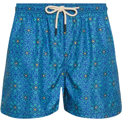 Mediterranean Style Swim Shorts , male, Sizes: L, 2XL, S, XL - Peninsula - Modalova