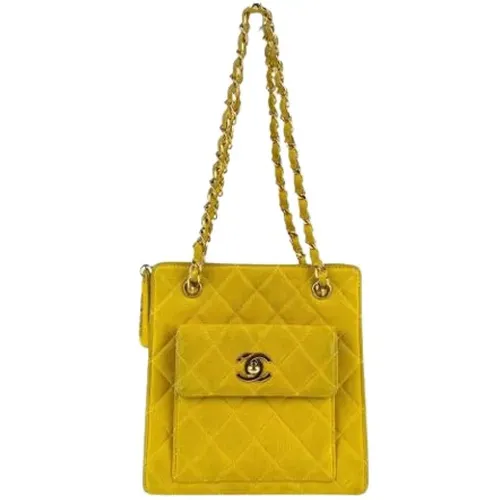 Pre-owned Shoulder Bags, female, , Size: ONE SIZE Pre-owned Vintage Suede Shoulder Bag - Chanel Vintage - Modalova