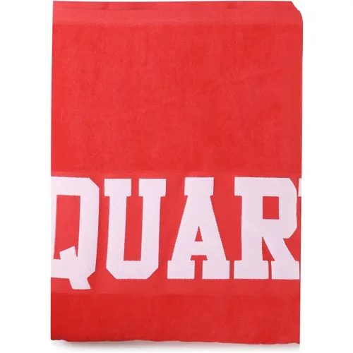 Seawear Beach Towel White , male, Sizes: ONE SIZE - Dsquared2 - Modalova