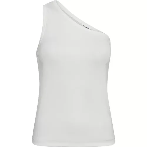 Asymmetrical Rib Tank Top Off , female, Sizes: XL, M, L, XS, S - Co'Couture - Modalova