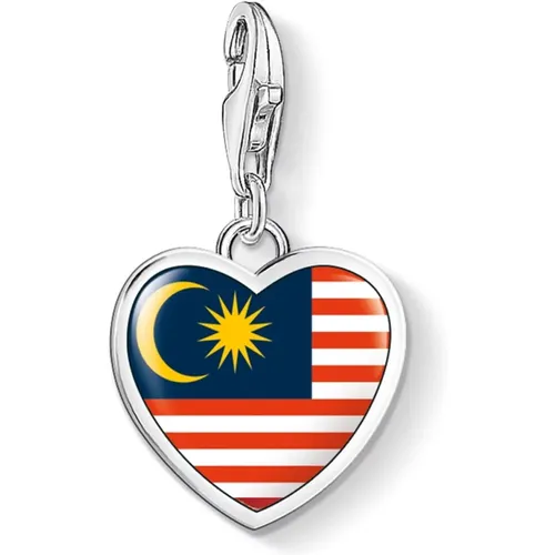 Herz Flagge Malaysia Charm Silber - Thomas Sabo - Modalova