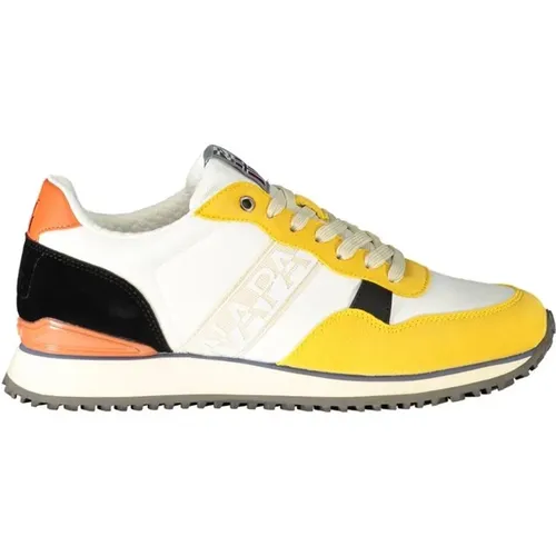 Sneakers, male, , Size: 7 US Yellow Polyester Sneaker with Contrast Details - Napapijri - Modalova