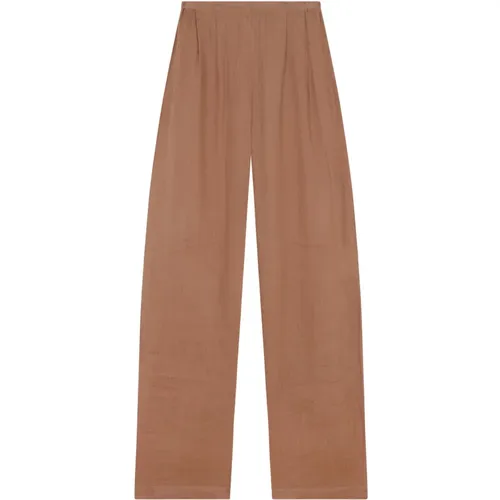 Rami, terracotta ramie pants , female, Sizes: 2XL, M, XL - Cortana - Modalova