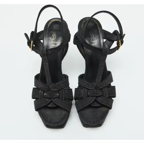 Pre-owned Suede sandals , female, Sizes: 6 1/2 UK - Yves Saint Laurent Vintage - Modalova