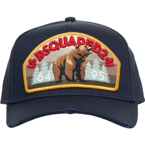 Caps, male, , Size: ONE SIZE Baseball Cap with Logo Patch - Dsquared2 - Modalova