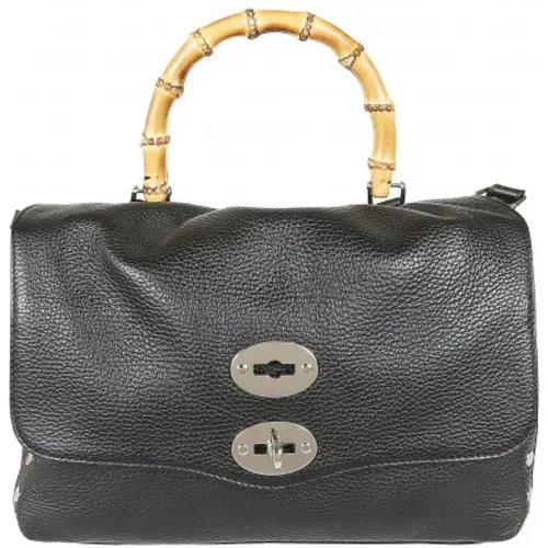 Leather Bag with Bamboo Handle , female, Sizes: ONE SIZE - Zanellato - Modalova