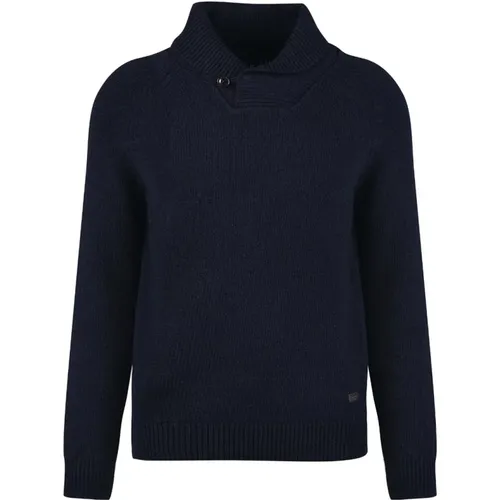 Navy Shawl Collar Sweatshirt , male, Sizes: 2XL, L, M - Barbour - Modalova