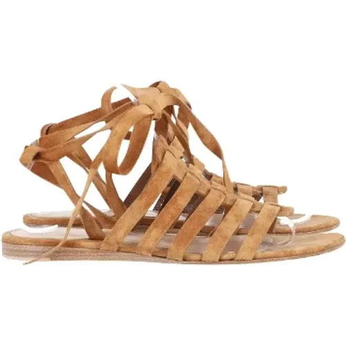 Pre-owned Sandals, female, , Size: 8 US Pre-owned Suede sandals - Gianvito Rossi Pre-owned - Modalova