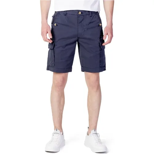 Cotton Zip and Button Shorts , male, Sizes: W33, W31 - Blauer - Modalova