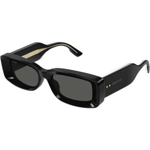 Schwarze Sonnenbrille, vielseitig und stilvoll , Damen, Größe: 53 MM - Gucci - Modalova