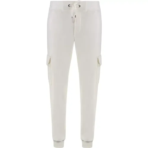 Sweatpants, male, , Size: L Wool Sweatpants with Pockets and Cuffs - Moorer - Modalova