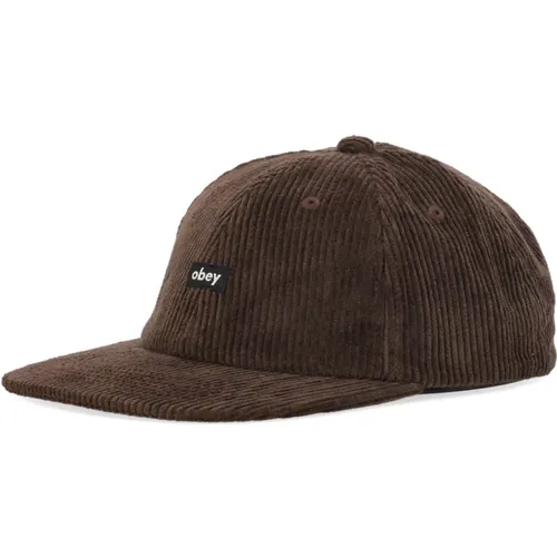 Velvet 6 Panel Strapback Cap , male, Sizes: ONE SIZE - Obey - Modalova