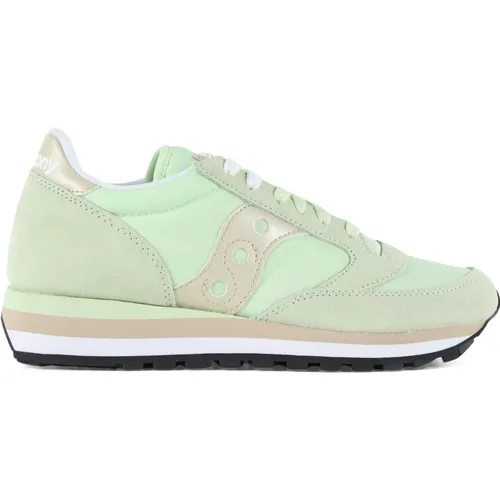 Leather and Fabric Jazz Triple Sneakers , female, Sizes: 5 UK, 8 UK, 7 1/2 UK, 5 1/2 UK, 9 UK, 4 1/2 UK, 6 UK, 4 UK - Saucony - Modalova