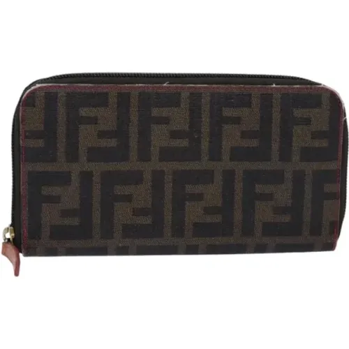 Pre-owned Wallets, female, , Size: ONE SIZE Pre-owned Canvas wallets - Fendi Vintage - Modalova