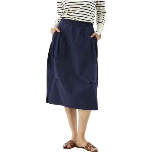 Navy Skirt with Elastic Waistband , female, Sizes: M, L, S, 2XL, XL - IN Front - Modalova