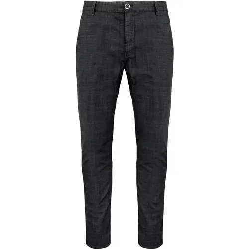 Chinos, male, , Size: W28 Denim-effect Slim Fit Chino Pants - BomBoogie - Modalova