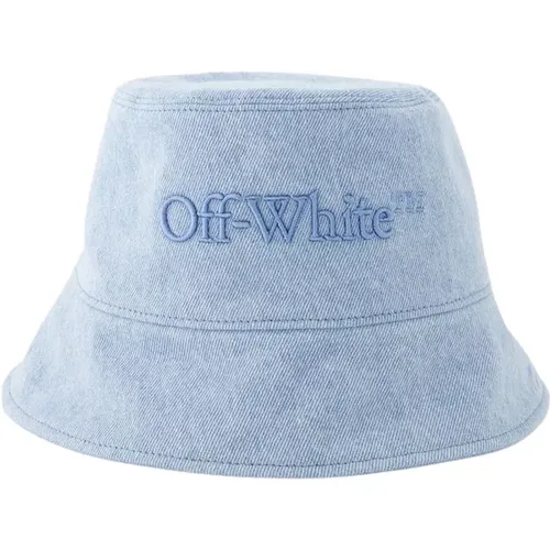 Logo Bucket Hat - - Cotton - Light , female, Sizes: ONE SIZE - Off White - Modalova