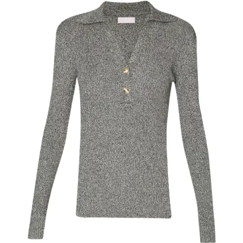 Grey Sweater with Lurex Detail , female, Sizes: S, M, L, XS - Liu Jo - Modalova