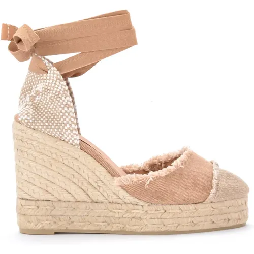 Wedges, female, , Size: 11 US Natural Wedge Sandal Catalina in Linen - Castañer - Modalova