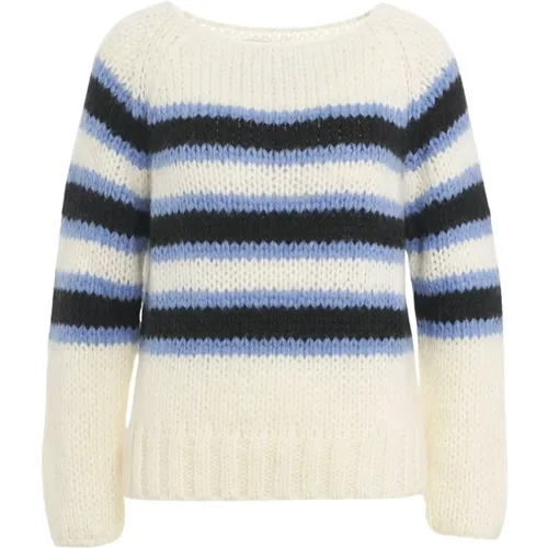 Blaue Mohair-Strickpullover Aw24 , Damen, Größe: M - DAWN x DARE - Modalova