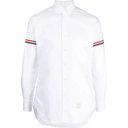 Cotton Shirt with Striped Details , male, Sizes: XL, 2XL, L - Thom Browne - Modalova