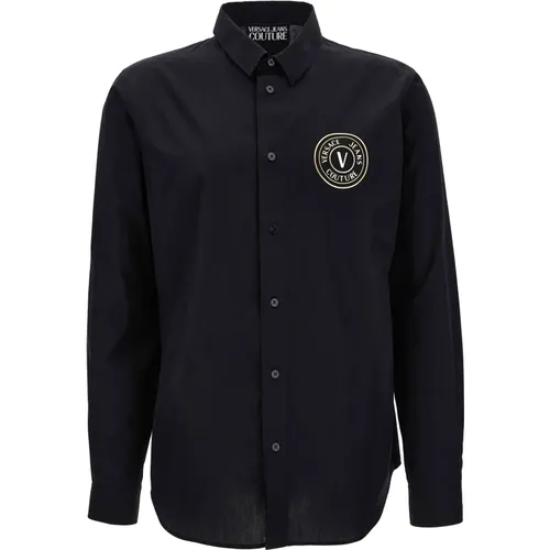 Gold Emblem Pop Basic Soft Shirt , male, Sizes: L - Versace Jeans Couture - Modalova