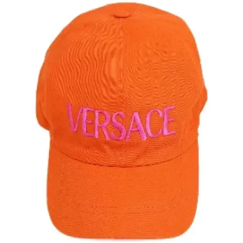 Pre-owned Accessories, female, , Size: ONE SIZE Pre-owned Polyester hats - Versace Pre-owned - Modalova