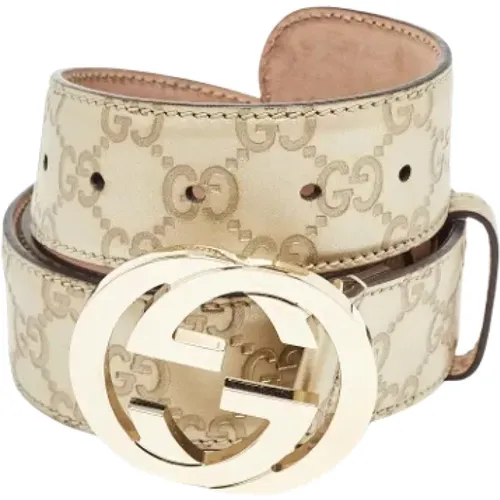 Pre-owned Belts, female, , Size: ONE SIZE Pre-owned Leather belts - Gucci Vintage - Modalova