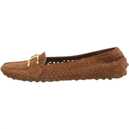 Pre-owned Flats, female, , Size: 7 US Pre-owned Suede flats - Louis Vuitton Vintage - Modalova