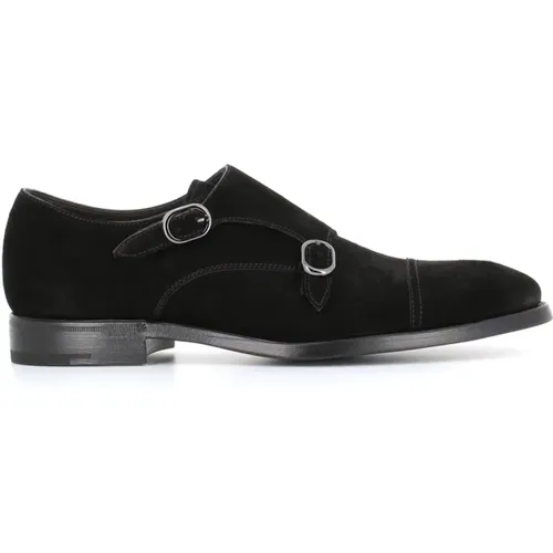 Suede Flat Shoes with Double Buckle , male, Sizes: 9 UK, 8 UK - Henderson - Modalova