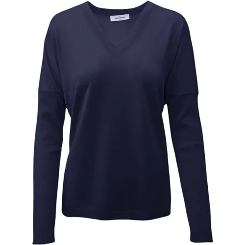 V-neck Sweater , female, Sizes: L, M - Gran Sasso - Modalova