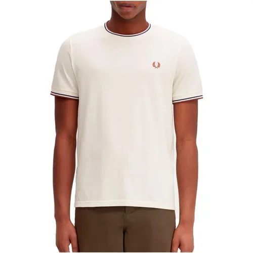 Short Sleeve Twin Tipped T-Shirt , male, Sizes: L, M, 2XL, XL - Fred Perry - Modalova