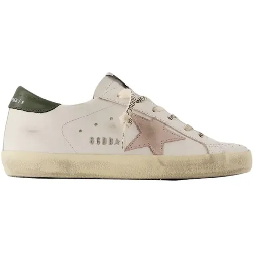 Weiße Ledersneakers - Runde Zehen , Damen, Größe: 35 EU - Golden Goose - Modalova