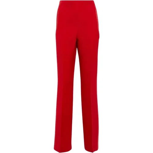 Rote Ausgestellte High-Waist Hose , Damen, Größe: S - Roland Mouret - Modalova