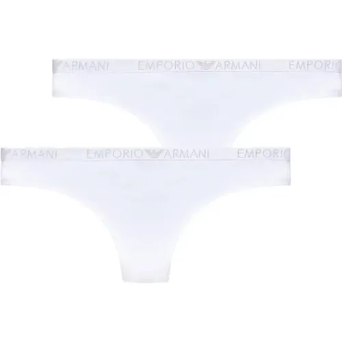 Pack Brazilian Slip with Silver Logo Elastic , female, Sizes: XL - Emporio Armani - Modalova