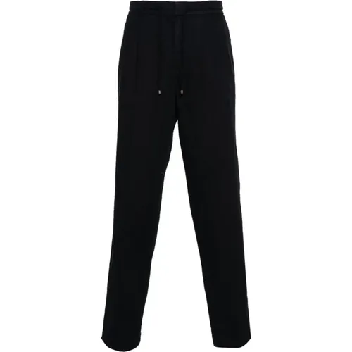 Linen and Cotton Trousers with Elastic Waistband , male, Sizes: L, S - BRUNELLO CUCINELLI - Modalova