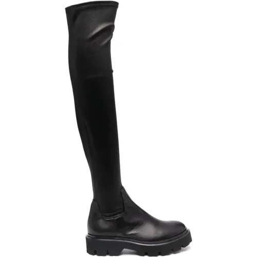 High Leather Knee Boots , female, Sizes: 3 UK, 5 UK - Roberto Festa - Modalova